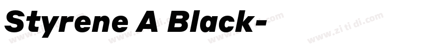 Styrene A Black字体转换